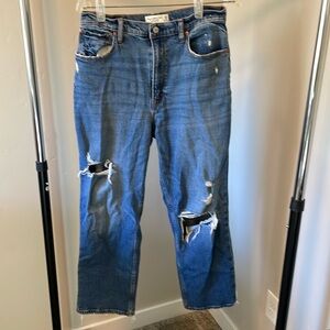 Abercrombie & Fitch The Ankle Straight Ultra High Rise Curve Love jeans 30 10